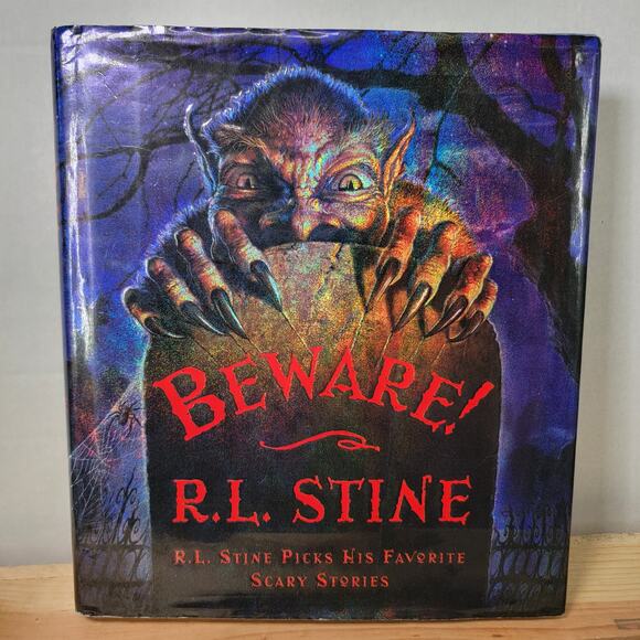VINTAGE BOOK Beware! R.L. Stine Picks His Favorite Scary Stories (hardcover) - Picture 1 of 5